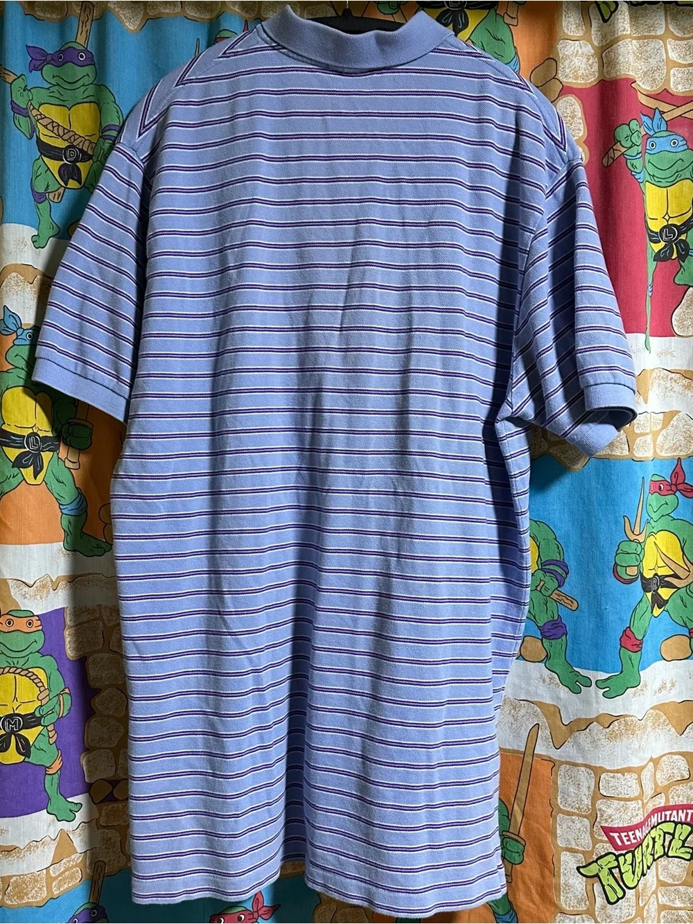 Ralph Lauren Lavender Polo with Blue & Pink Stripes
